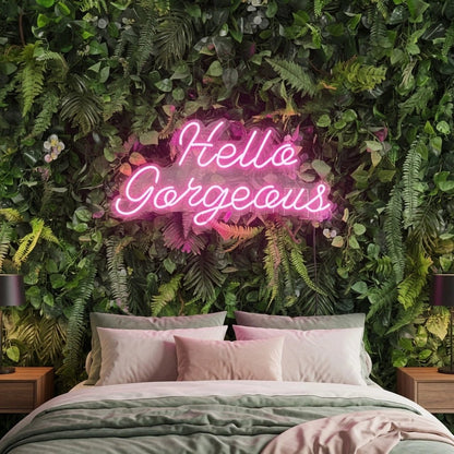 Hello Gorgeous Bedroom Decor LED Neon Sign Wall Art - Shineneon