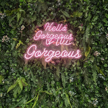 Hello Gorgeous Bedroom Decor LED Neon Sign Wall Art - Shineneon