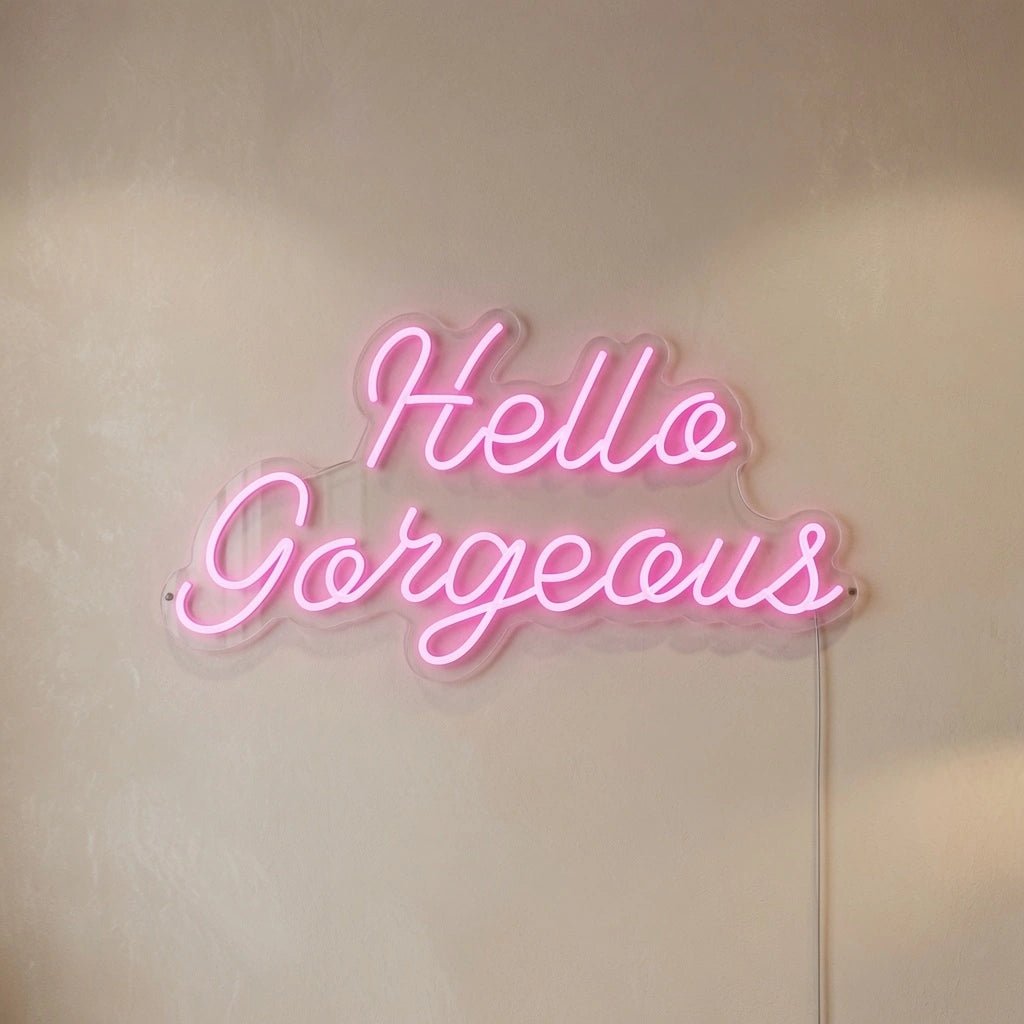 Hello Gorgeous Bedroom Decor LED Neon Sign Wall Art - Shineneon