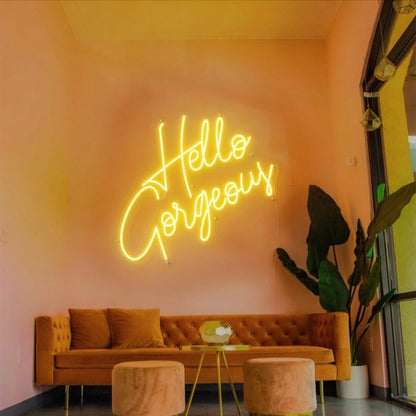 Hello Gorgeous Business Wall Art LED Neon Sign - Shineneon
