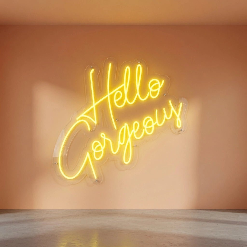 Hello Gorgeous Business Wall Art LED Neon Sign - Shineneon