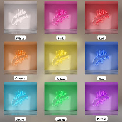 Hello Gorgeous Business Wall Art LED Neon Sign - Shineneon