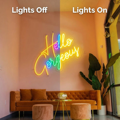 Hello Gorgeous Business Wall Art LED Neon Sign - Shineneon