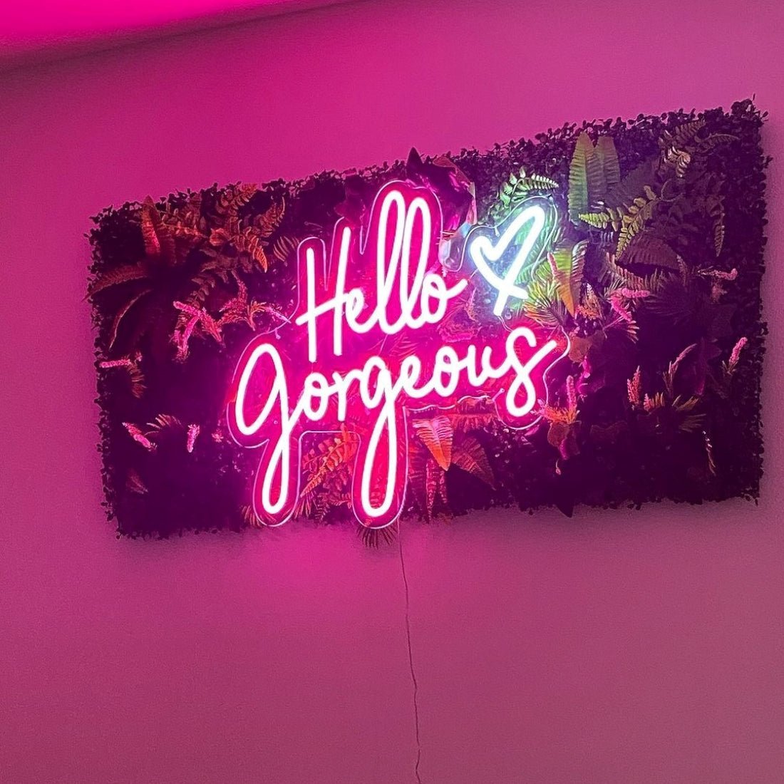 Hello Gorgeous Heart Neon Signs Neon Lights Led Business Sign - Shineneon