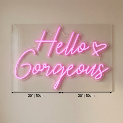 Hello Gorgeous LED Neon Sign Bedroom Decor - 04 Size Image