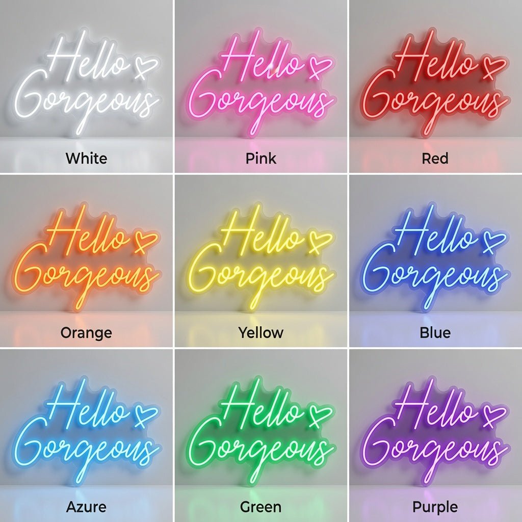 Hello Gorgeous LED Neon Sign Bedroom Decor - Shineneon