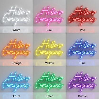 Hello Gorgeous LED Neon Sign Bedroom Decor - Shineneon