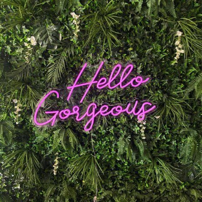 Hello Gorgeous Led Neon Sign For Positive And Fun For Wall Decor - Shineneon