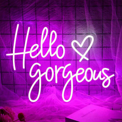 Hello Gorgeous Led Neon Sign For Positive And Fun Spaces - Shineneon