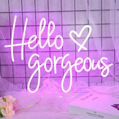 Hello Gorgeous Led Neon Sign For Positive And Fun Spaces - Shineneon