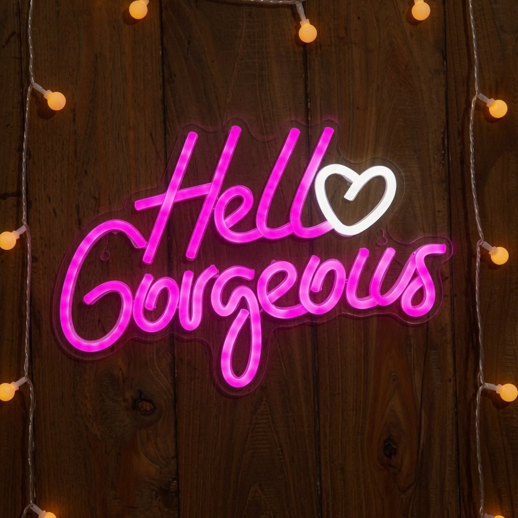 Hello Gorgeous LED Neon Sign Home Decor - Shineneon