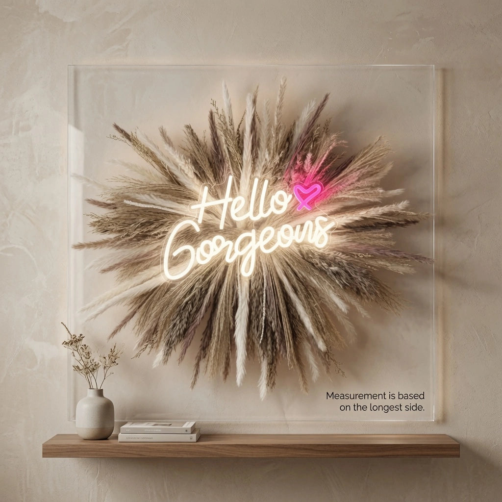 Hello Gorgeous LED Neon Sign Home Decor Wall Neon Sign - 04 Size Image