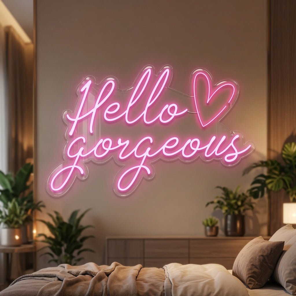 Hello Gorgeous LED Neon Sign Home Wall Art - Shineneon
