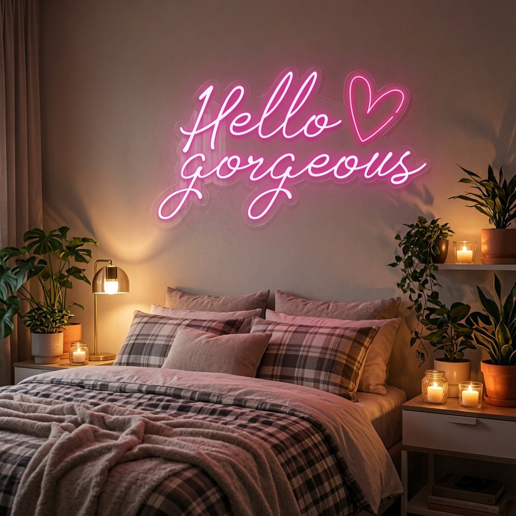 Hello Gorgeous LED Neon Sign Home Wall Art - Shineneon