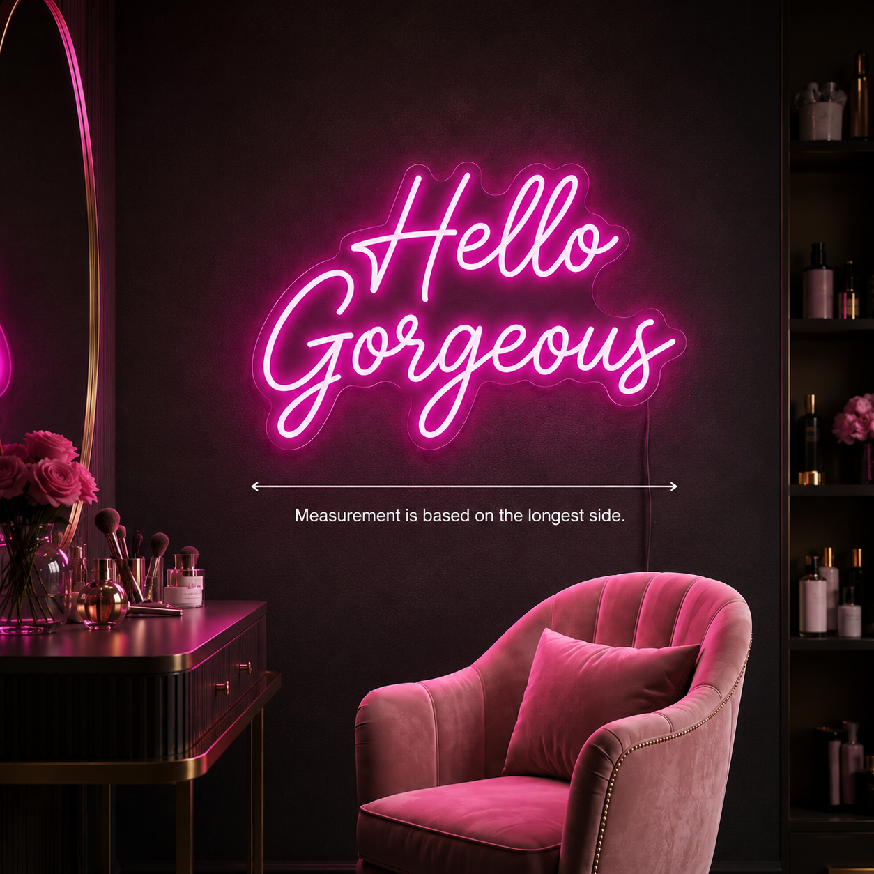 Hello Gorgeous LED Neon Sign Home Wall Art Home Art - 04 Size Image