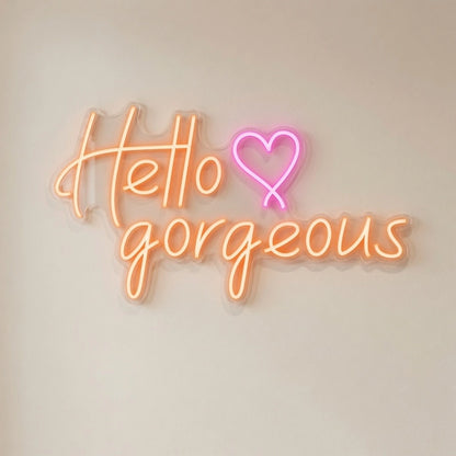 Hello Gorgeous LED Neon Sign Home Wall Art Wall Decor - 04 Size Image