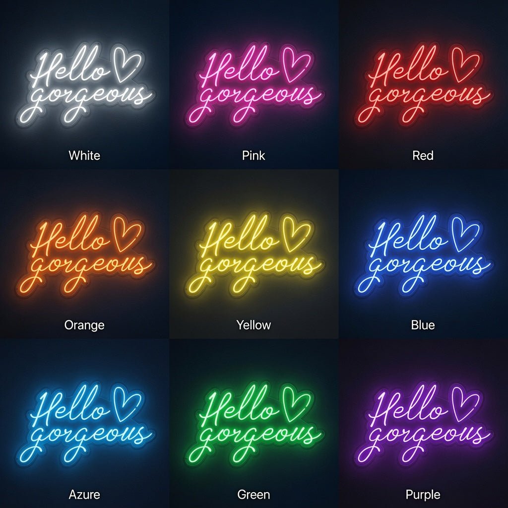 Hello Gorgeous LED Neon Sign Home Wall Art Wall Neon Sign - Shineneon