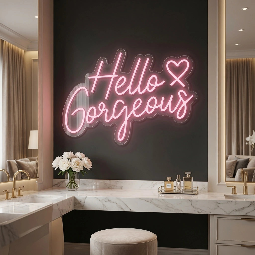 Hello Gorgeous LED Neon Sign Living Room Decor - 02 High-Converting Product Image