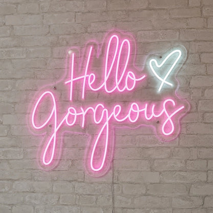 Hello Gorgeous LED Neon Sign Wall Art - 01 Original Product Image