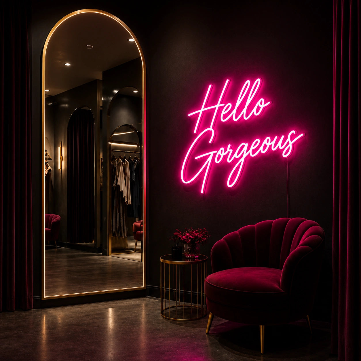 Hello Gorgeous LED Neon Sign Wall Decor - 01 Original Product Image