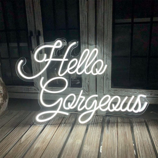 Hello Gorgeous Led Sign Business Neon Signs Wall Art Decor