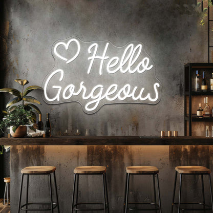 Hello Gorgeous Neon Sign For Bedroom Neon Sign For Sale - Shineneon
