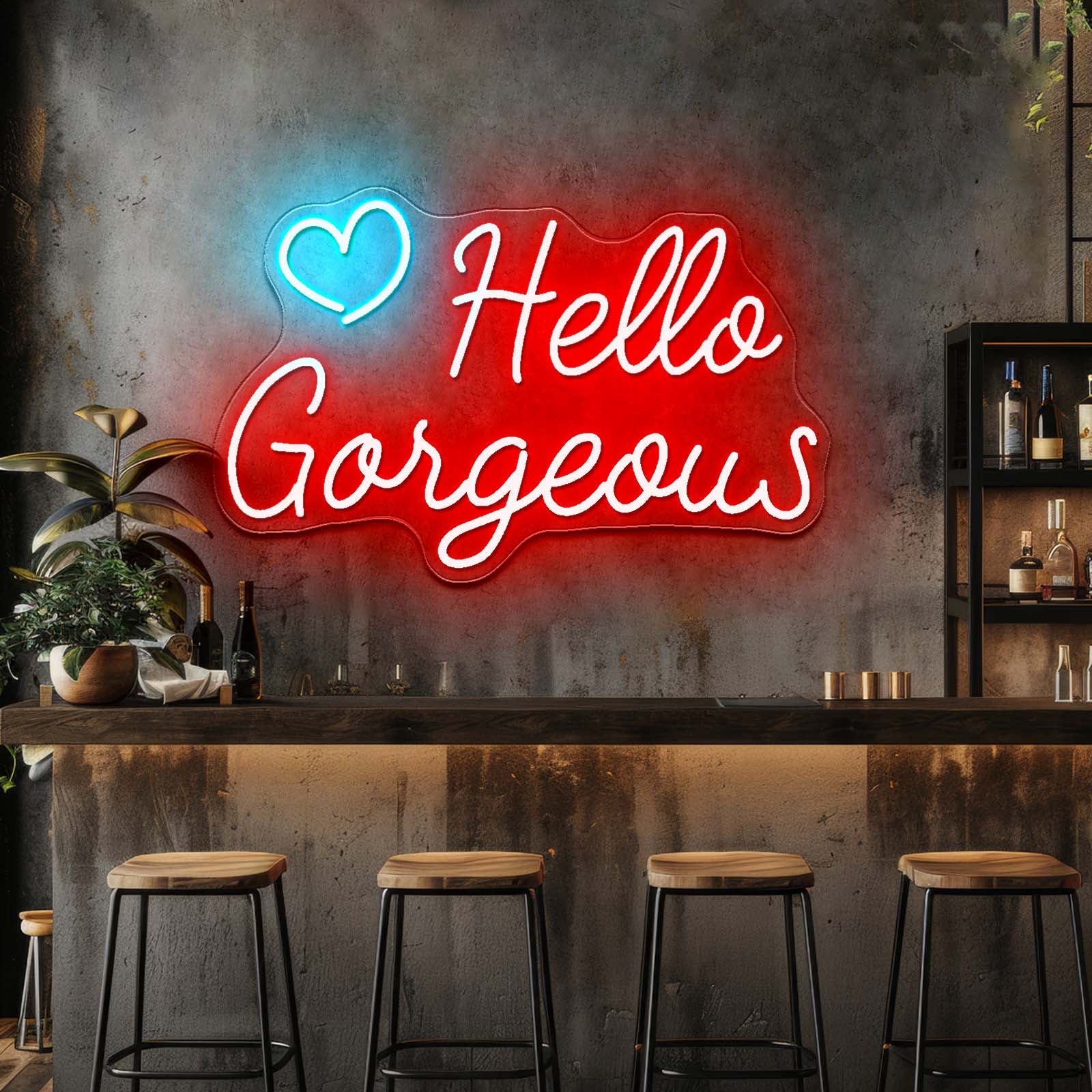 Hello Gorgeous Neon Sign For Bedroom Neon Sign For Sale