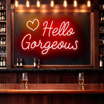 Hello gorgeous neon sign for bedroom neon sign for sale