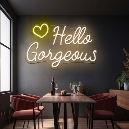 Hello gorgeous neon sign for bedroom neon sign for sale