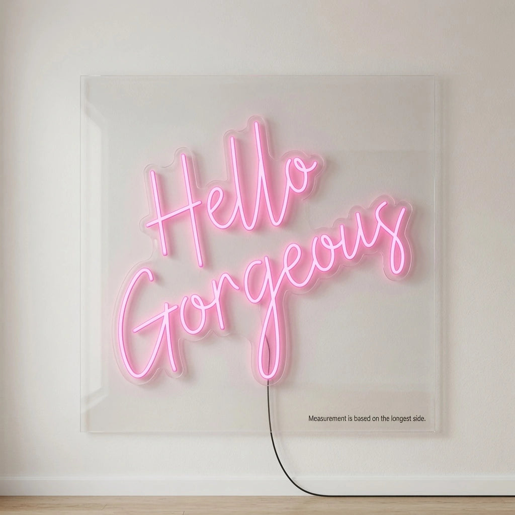 Hello Gorgeous Room Decor LED Neon Sign - 04 Size Image
