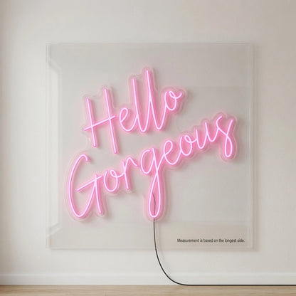 Hello Gorgeous Room Decor LED Neon Sign - 04 Size Image