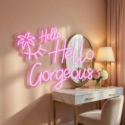 Hello Gorgeous Room Decor LED Neon Sign Wall Neon Sign - Shineneon