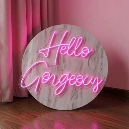 Hello Gorgeous Salon Wall Art LED Neon Sign - 01 Original Product Image