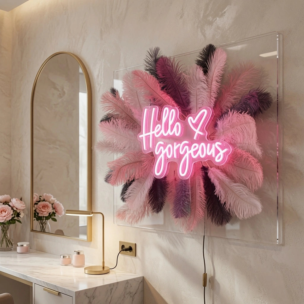 Hello Gorgeous Salon Wall Decor LED Neon Sign - 02 High-Converting Product Image