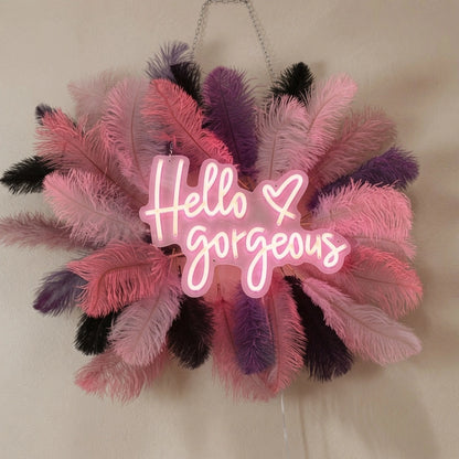 Hello Gorgeous Salon Wall Decor LED Neon Sign - 04 Size Image