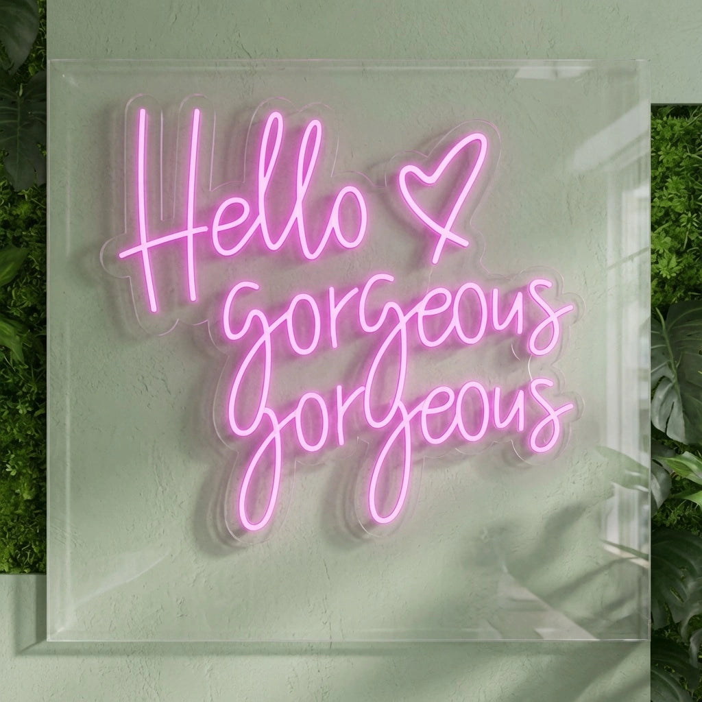 Hello Gorgeous Shop Wall Decor LED Neon Sign - 04 Size Image