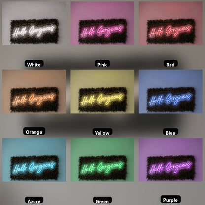 Hello Gorgeous Store Wall Decor LED Neon Sign - 05 Color Grid