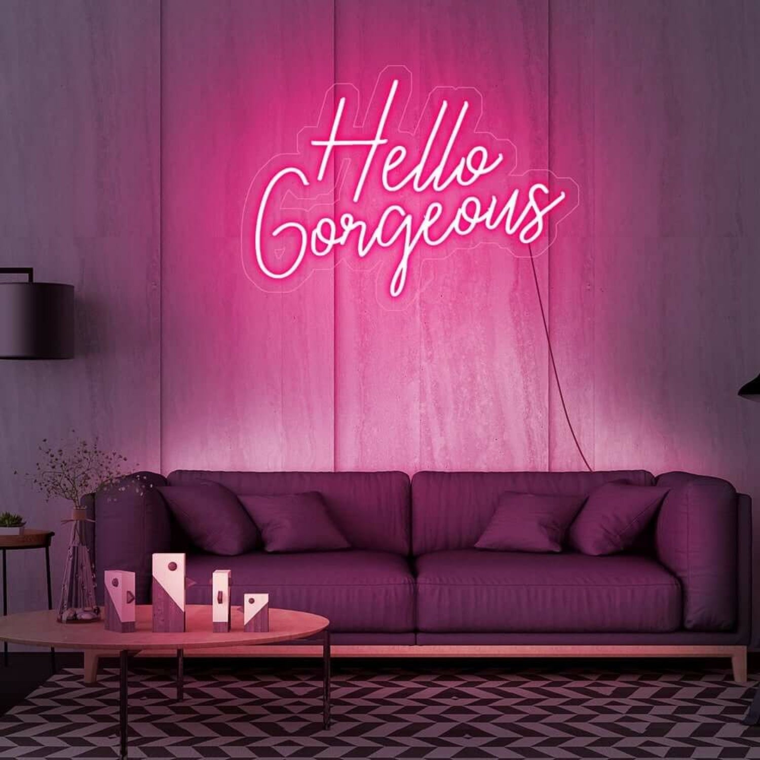 Hello Gorgeous V2 Led Neon Sign For Positive And Stylish Spaces | Shineneon