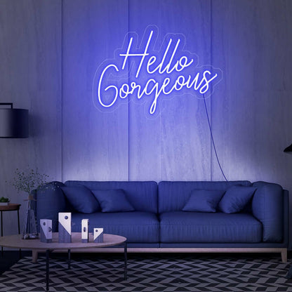 Hello Gorgeous V2 Led Neon Sign For Positive And Stylish Spaces | Shineneon