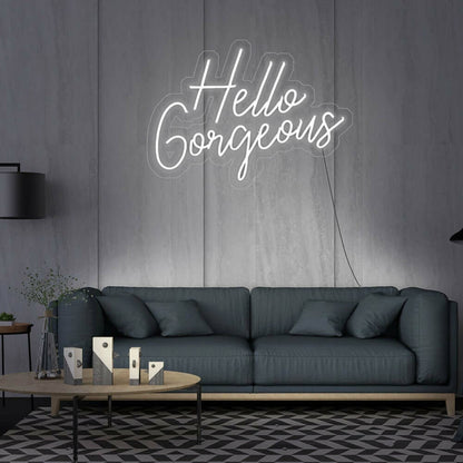 Hello Gorgeous V2 Led Neon Sign For Positive And Stylish Spaces | Shineneon