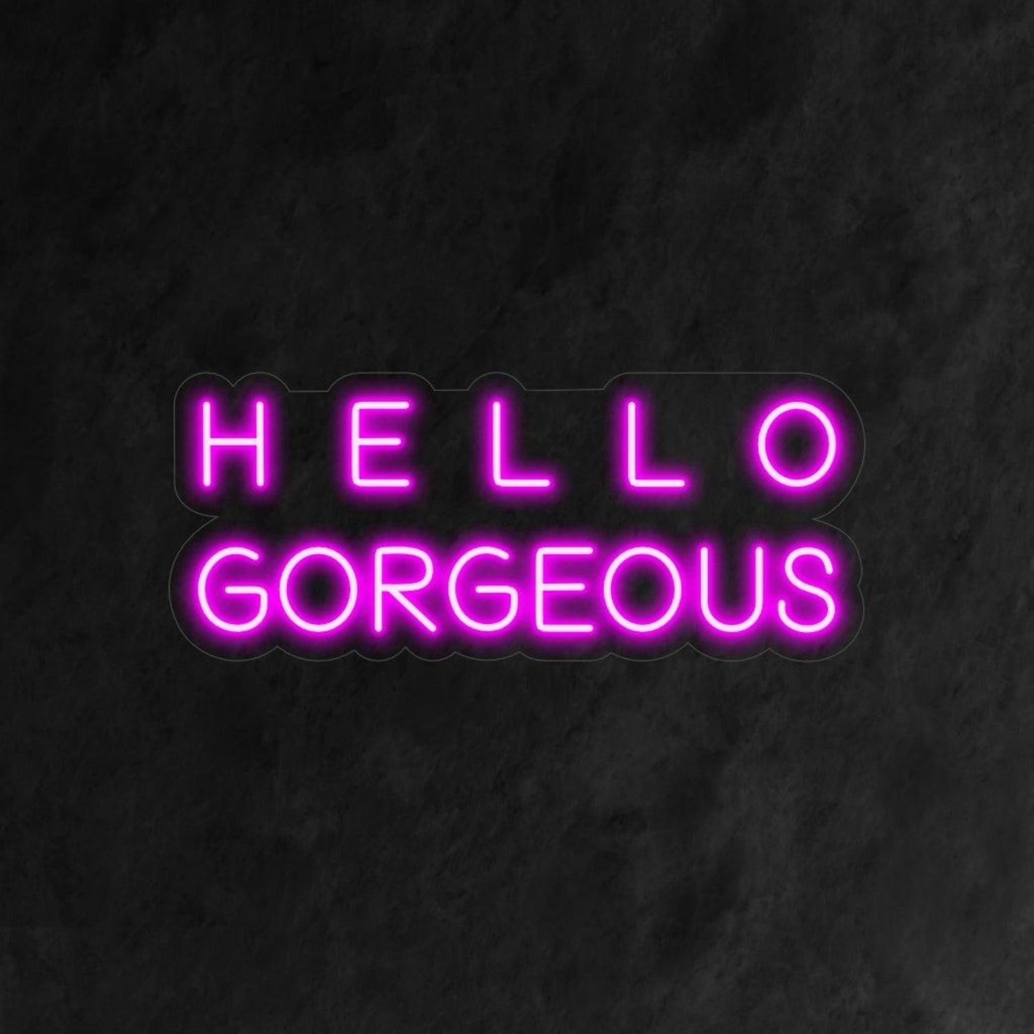 Hello Gorgeous Vibrant Fuchsia Led Neon Sign For Bedroom Living Room Salon Decor | Shineneon