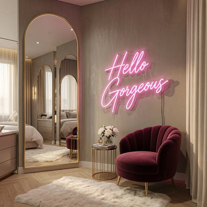 Hello Gorgeous Wall Art LED Neon Sign - 02 High-Converting Product Image
