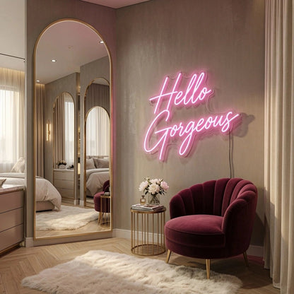 Hello Gorgeous Wall Art LED Neon Sign - Shineneon