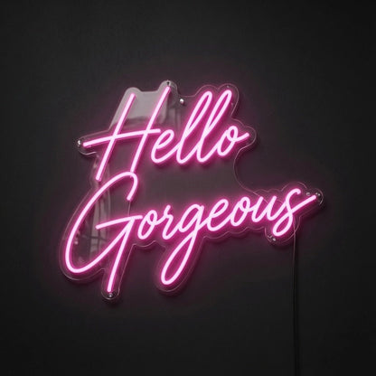 Hello Gorgeous Wall Art LED Neon Sign - Shineneon