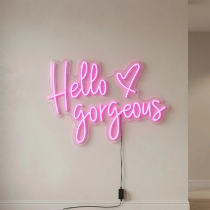 Hello Gorgeous Wall Art LED Neon Sign Wall Neon Sign - Shineneon