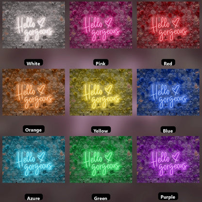 Hello Gorgeous Wall Art LED Neon Sign Wall Neon Sign - Shineneon