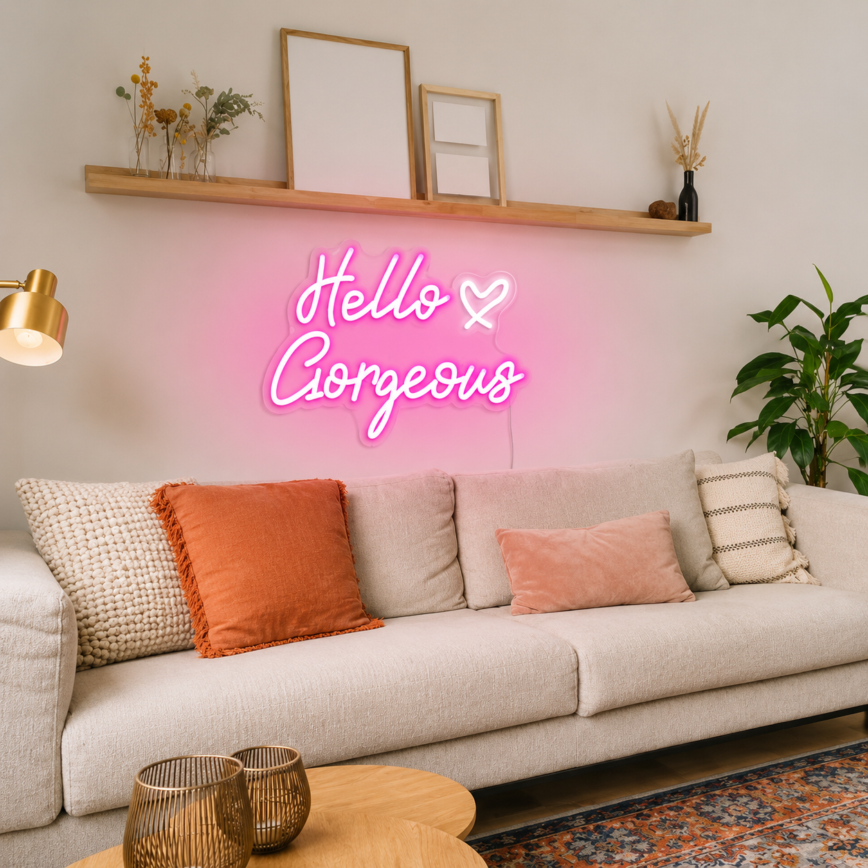 Hello Gorgeous Wall Decor LED Neon Sign main product image