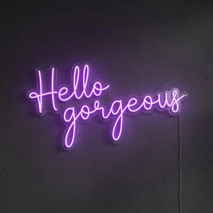 Hello Gorgeous Wall Decor LED Neon Sign Wall Neon Sign - Shineneon