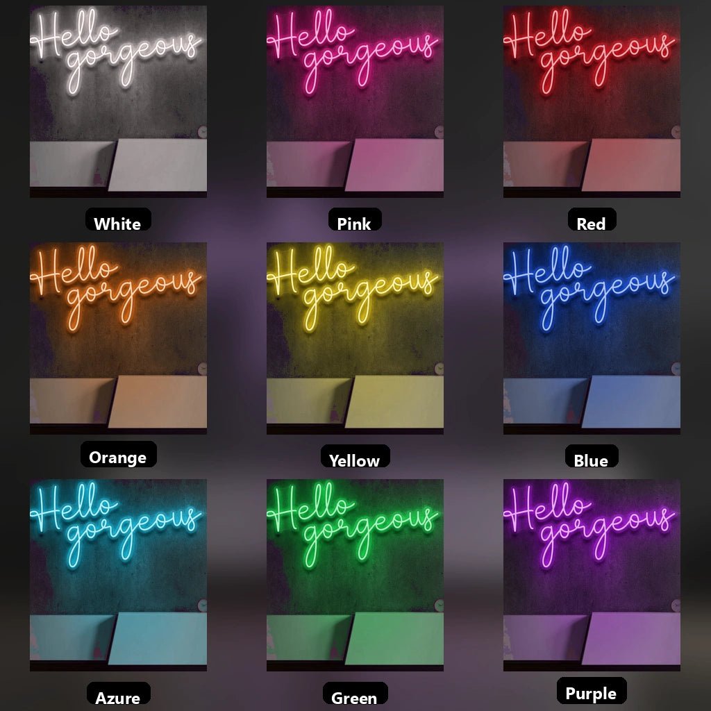 Hello Gorgeous Wall Decor LED Neon Sign Wall Neon Sign - Shineneon