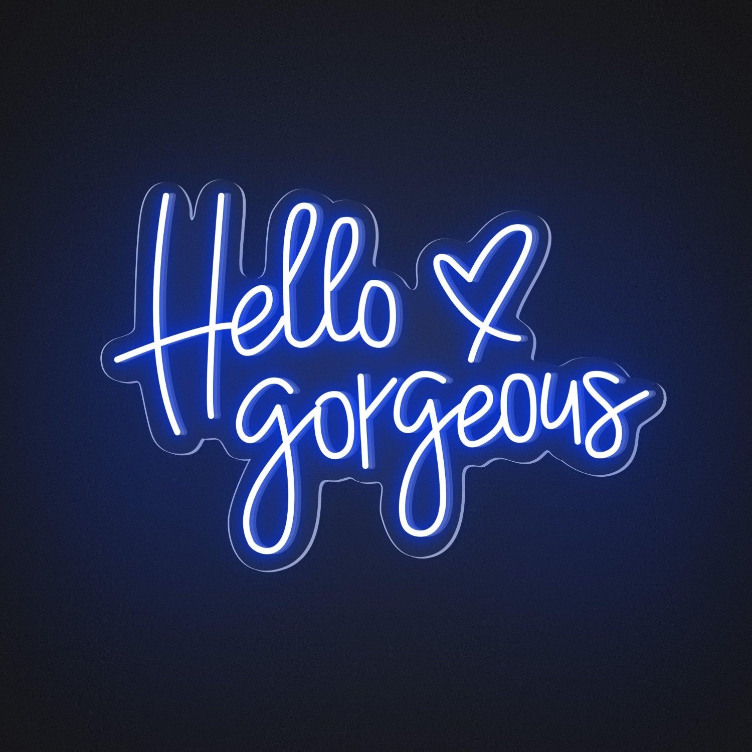 Hello Gorgeous White And Red Heart Led Neon Sign For Boutique Decor | Shineneon